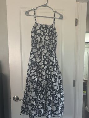 Maurices Black and White Floral Maxi Dress